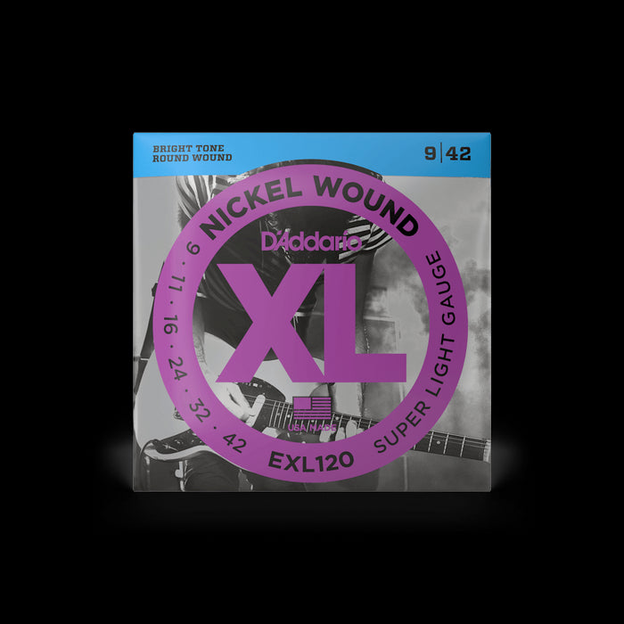 D'Addario EXL120 Nickel Wound Electric Strings -.009-.042 Super Light - Music Bliss Malaysia