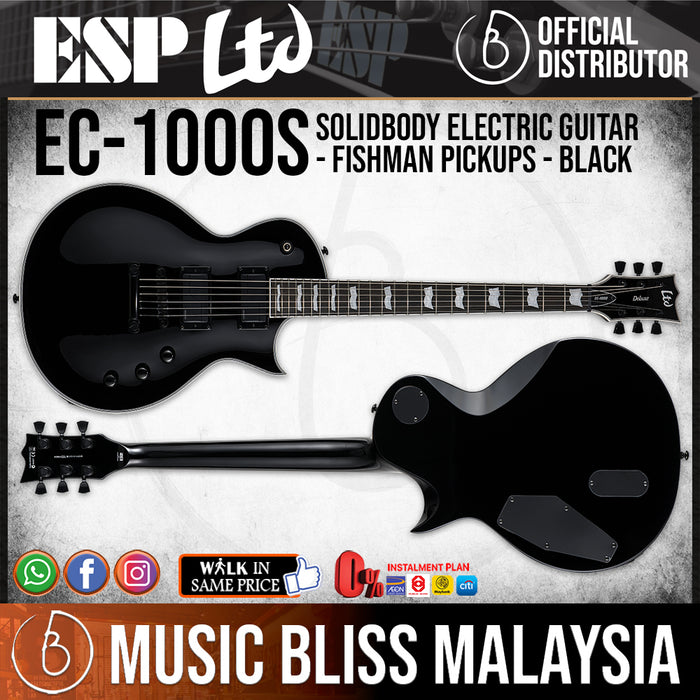 ESP LTD EC-1000S Fluence - Black - Music Bliss Malaysia