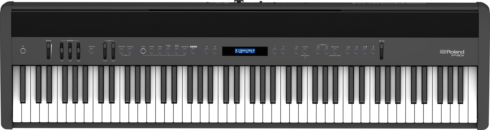 Roland FP-60X 88-key Digital Piano Musician Package with RH-5 Headphone and DP-10 Pedal - Black (FP60X / FP 60X) - Music Bliss Malaysia