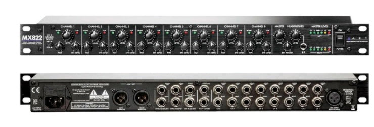 ART MX822 Stereo Rackmount Mixer (MX-822) - Music Bliss Malaysia