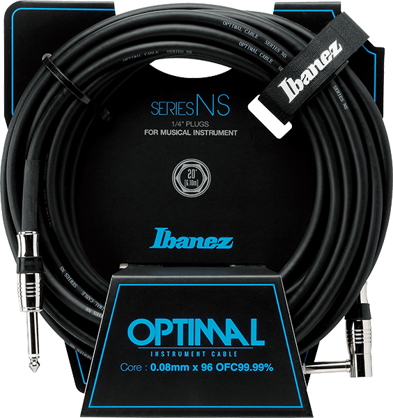 Ibanez NS20L 20ft Straight and Right Angle Plugs Guitar Instrument Cable - Music Bliss Malaysia