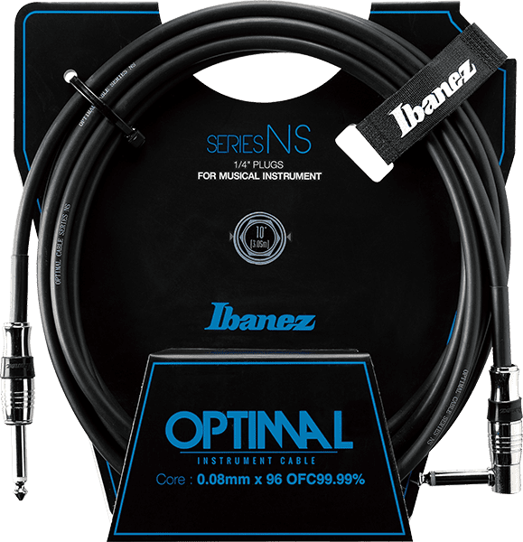 Ibanez NS10L 10ft Straight and Right Angle Plugs Guitar Instrument Cable - Music Bliss Malaysia