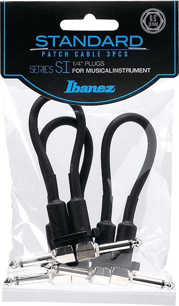Ibanez SI05P3 0.5ft Right Angled Guitar Patch Cables - 3PCS - Music Bliss Malaysia