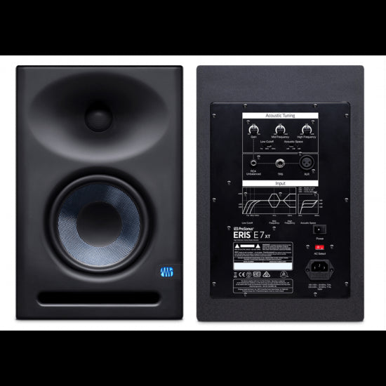 PreSonus Eris E7 XT 6.5" Powered Studio Monitor with Studio Monitor Stands, Gator Isolation Pads and Warm Audio Cables - Pair - Music Bliss Malaysia