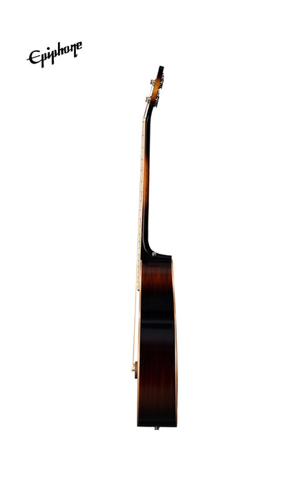 Epiphone El Capitan J-200 Studio Acoustic-Electric Bass Guitar - Aged Vintage Sunburst - Music Bliss Malaysia