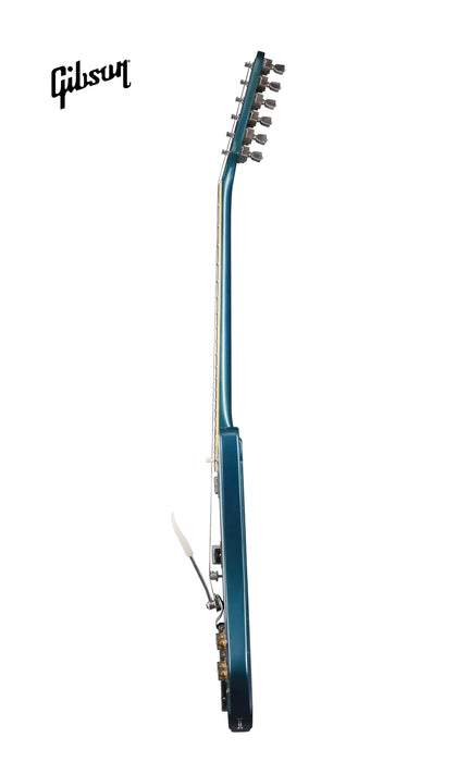 GIBSON 1963 FIREBIRD V WITH MAESTRO VIBROLA ULTRA LIGHT AGED ELECTRIC GUITAR - PELHAM BLUE - Music Bliss Malaysia