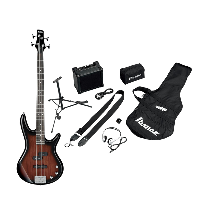 Ibanez IJSR190E Electric Bass Jumpstart Pack - Walnut Sunburst - Music Bliss Malaysia