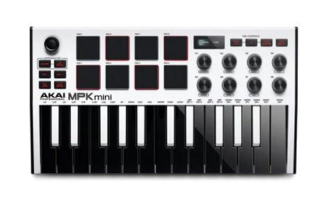 Akai MPK Mini Mk3 Compact Keyboard Controller - Limited Edition White (MPK Mini MKIII / MPK Mini MK III) - Music Bliss Malaysia