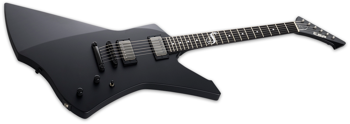 ESP James Hetfield Signature Snakebyte - Black Satin [Made in Japan] - Music Bliss Malaysia